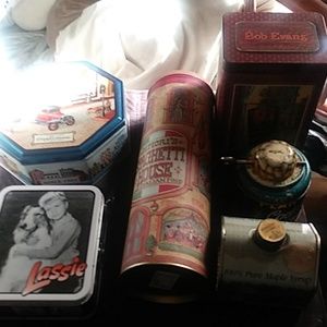 Various tins lassie lunchbox